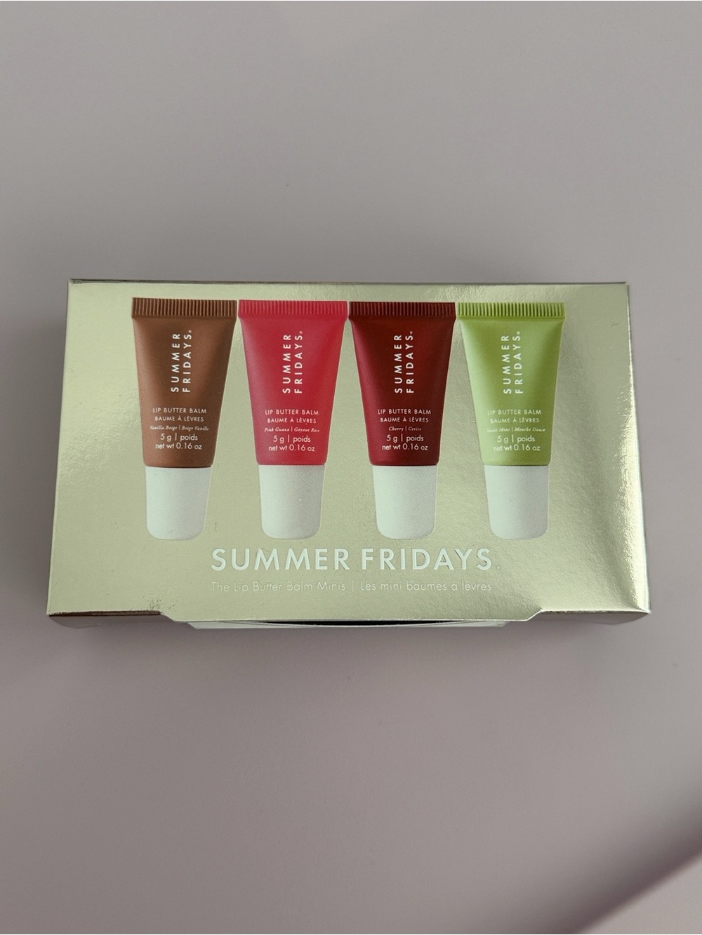 Summer Fridays Mini Lip Butter Set - Brown, Pink, Red, Light Green